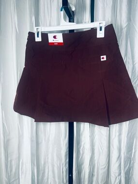 Champion Women's Burgundy Athletic Skort with Subtle Pleats